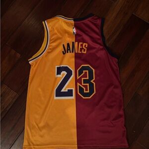 Nike Gold and Maroon Basketball Jersey